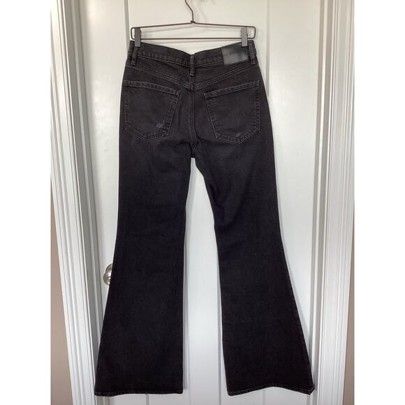 NWT Express Women's Denim Mid Rise 70s Flare Jeans Cowgirl Western Black Size 4R - Picture 6 of 12